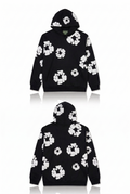 HOODIE DENIM TEARS NEGRO CON BLANCO