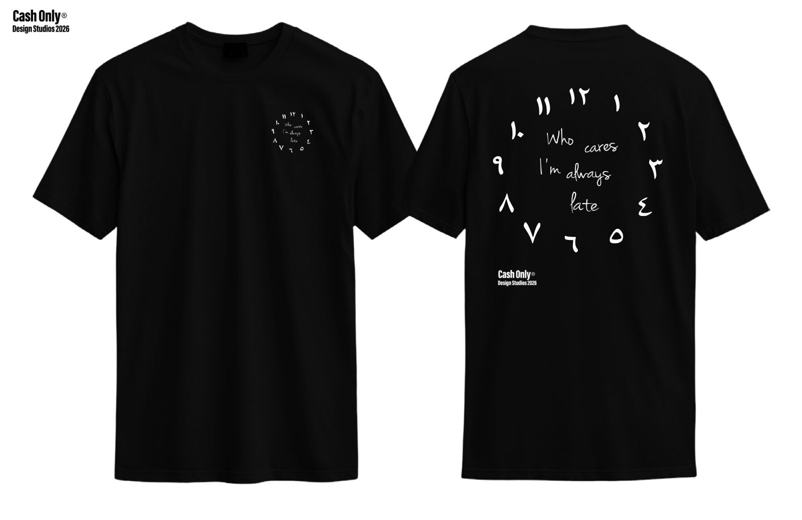 PLAYERA CASH ONLY RELOJ