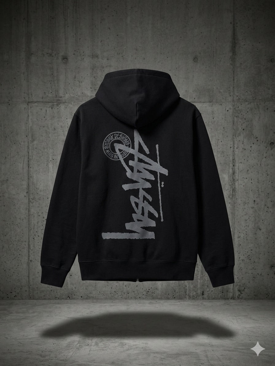 HOODIE STUSSY NEGRA