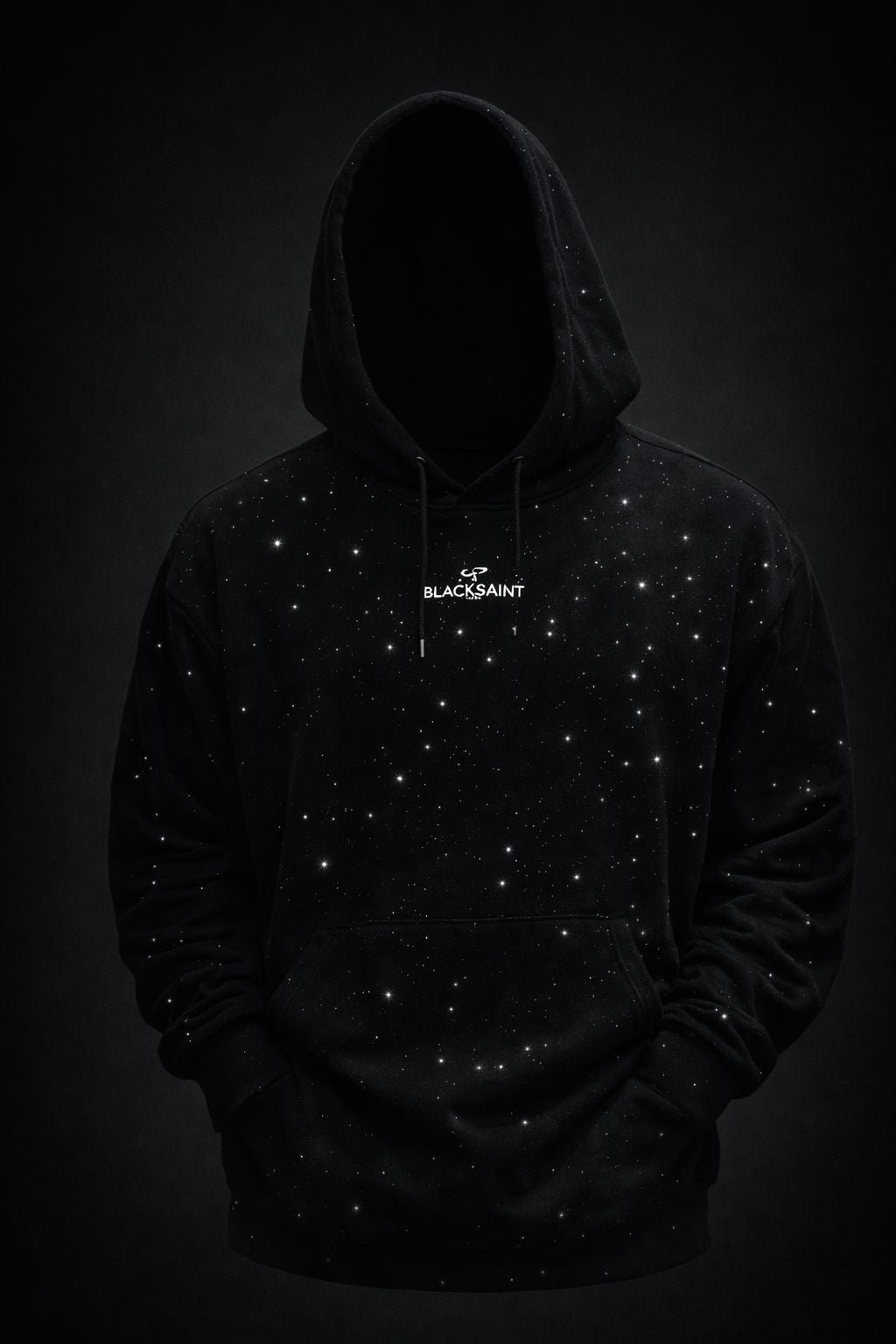 HOODIE BLACK SAINT CON CHIP NFC